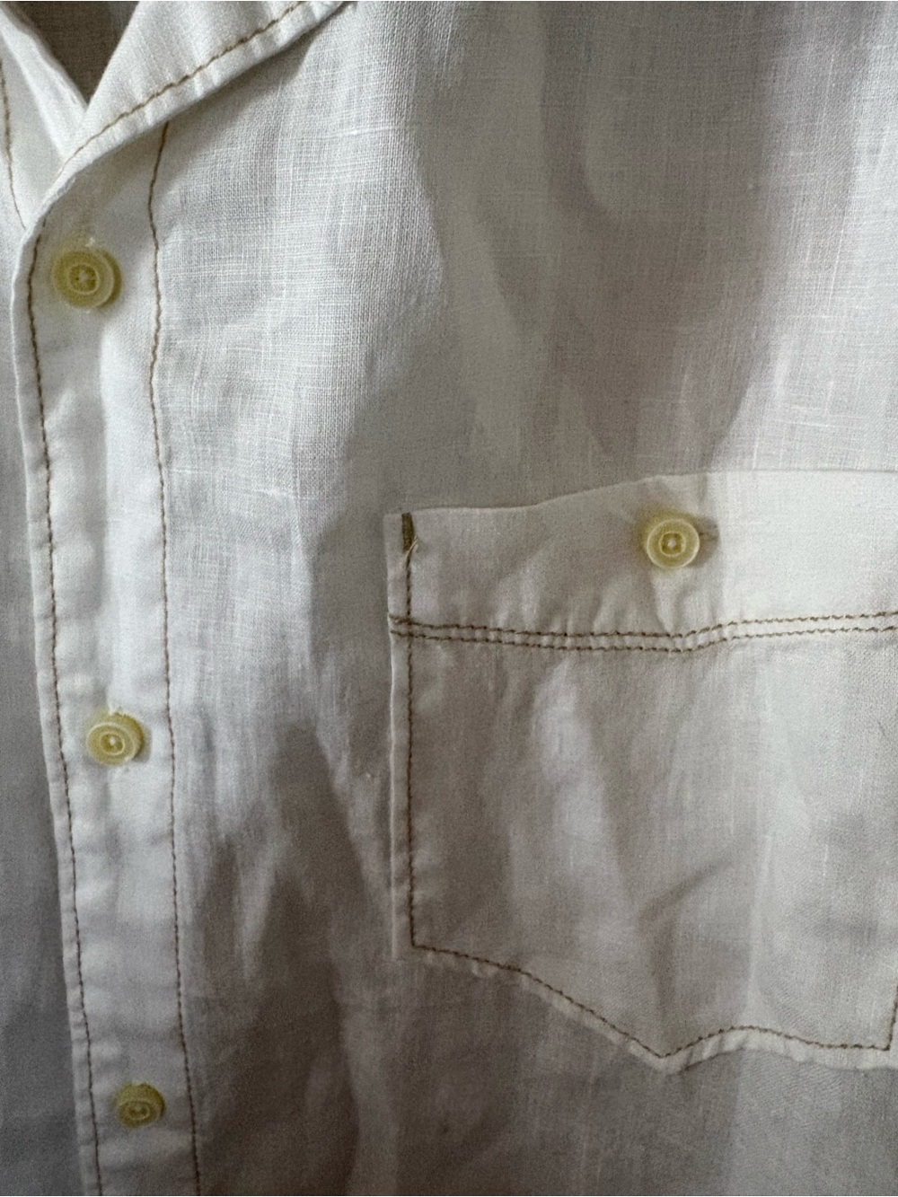 Tommy Bahama Relax 100% White Linen Shirt Mens XL Short Sleeve Button Down Beach - Picture 4 of 9